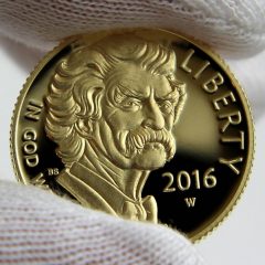 2016-W $5 Proof Mark Twain Commemorative Gold Coin, Obverse-a