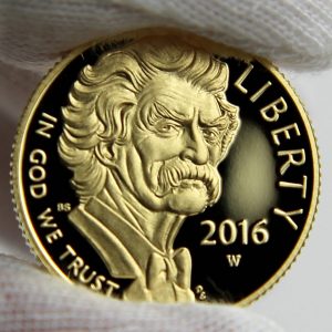 2016-W $5 Proof Mark Twain Commemorative Gold Coin, Obverse-c