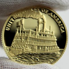 2016-W $5 Proof Mark Twain Commemorative Gold Coin, Reverse-d