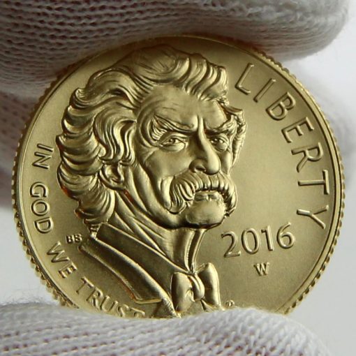 2016-W $5 Uncirculated Mark Twain Commemorative Gold Coin, Obverse