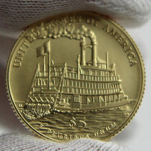 2016-W $5 Uncirculated Mark Twain Commemorative Gold Coin, Reverse
