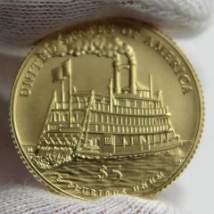 2016-W $5 Uncirculated Mark Twain Commemorative Gold Coin, Reverse-b