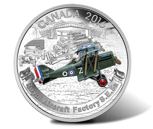 Canadian 2016 $20 Royal Aircraft Factory S.E.5a Silver Proof Coin