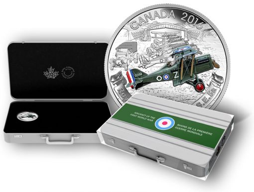 Canadian 2016 Aircraft of First World War Coin and Case