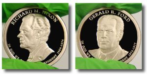 Nixon, Ford Presidential $1 Coins