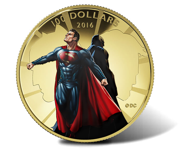 Batman v Superman 2016 $10 Fine Silver Coin Dawn of Justice Logo Royal Canadian Mint RCM