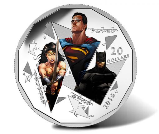 2016 $20 Batman v Superman Trinity Silver Coin