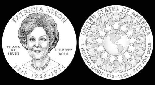 2016 Patricia Nixon First Spouse Gold Coin Designs