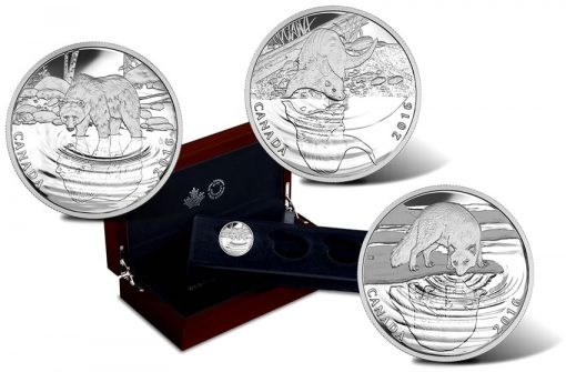 Canadian 2016 Wildlife Reflections Silver Coins