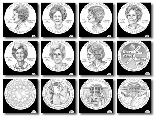 Design candidates 2016 Patricia Nixon First Spouse Gold Coin