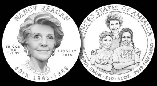 Designs for 2016 Nancy Reagan First Spouse Gold Coin