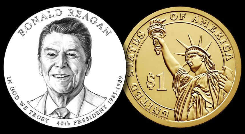 Ronald Reagan    24K GOLD  PLATED MEMORABILIA COIN #3 