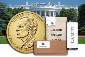Rolls, Bags and Boxes of Richard M. Nixon Presidential $1 Coins