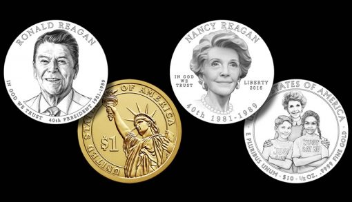 Ronald Reagan and Nancy Reagan Coin Designs