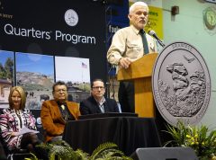 Shawnee National Forest Supervisor Allen Nicholas speaks at ceremony
