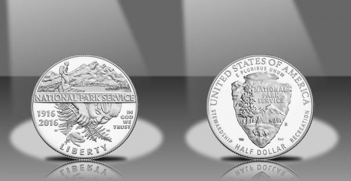 2016-S Proof National Park Service 100th Anniversary Clad Half-Dollar, Obverse and Reverse