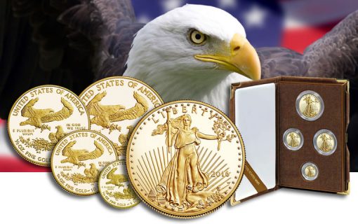 2016-W Proof American Gold Eagles and 4-coin set