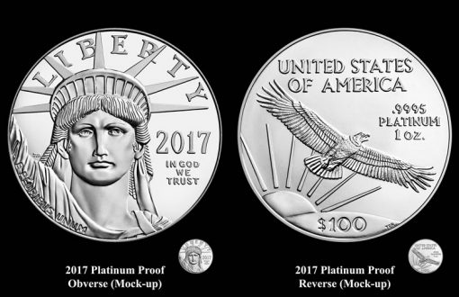 Mock-Up Designs for 2017-W $100 Proof American Platinum Eagle