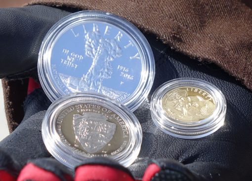 Photo of three NPS coins