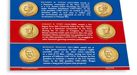 RONALD REAGAN  ALL 6 2016 6 2016 DOLLARS P & D GERALD FORD RICHARD NIXON 