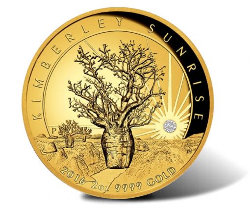 2016 $500 Kimberley Sunrise 2 oz Gold Proof High Relief Coin