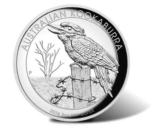 2016 $8 Australian Kookaburra 5 oz Silver Proof High Relief Coin