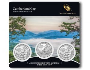 Three-Coin Set of 2016 Cumberland Gap Quarters