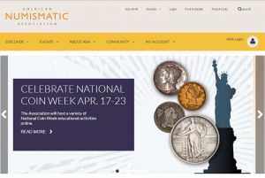 ANA website promoting National Coin Week