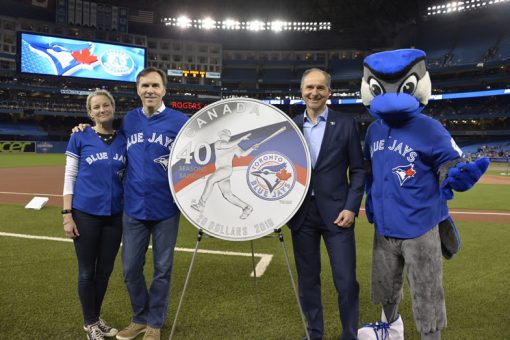 Coin unveiling at Rogers Centre