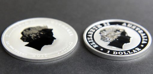 Edges of Australian 2016 Lion and Monkey Privy Mark Bullion Coins