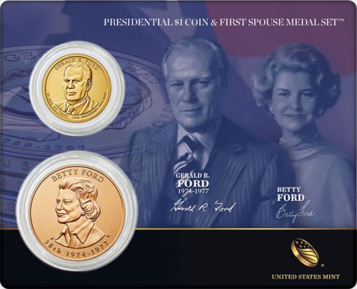 Ford Presidential $1 Coin and First Spouse Medal Set