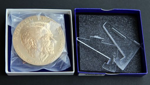 Ronald Reagan Bronze 3-Inch Medal Packaging