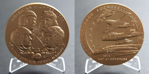 American Fighter Aces 3-Inch Bronze Medal