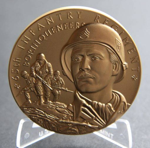 Borinqueneers 3-Inch Bronze Medal, Obverse