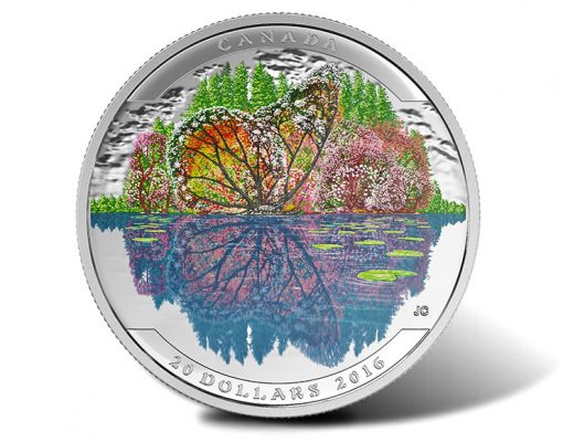 Canadian 2016 $20 Landscape Illusion Butterfly Silver Coin