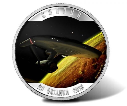 Canadian 2016 $20 Star Trek Enterprise 1 oz Silver Coin