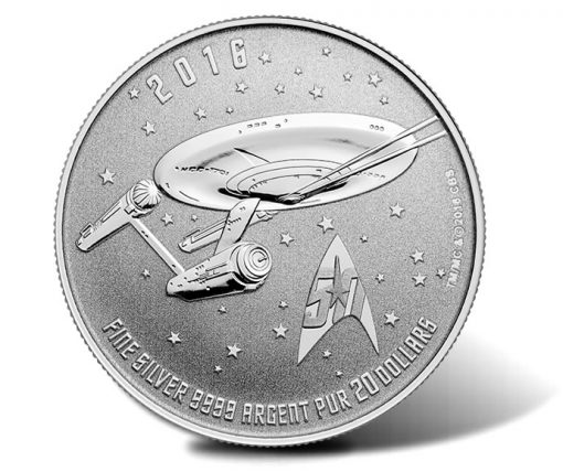Canadian 2016 $20 for $20 Star Trek Enterprise Silver Coin