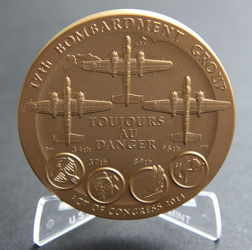 Doolittle Tokyo Raiders Official US Mint Bronze Medal 1 1/2 inch in Cellophane