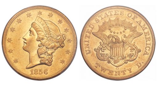 1856-O Liberty double eagle