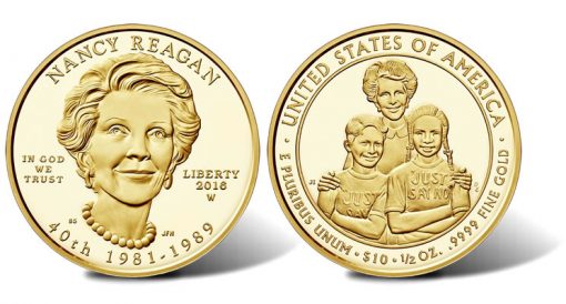 2016 $10 Proof Nancy Reagan First Spouse Gold Coins