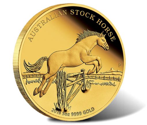 Australian Stock Horse 2016 5oz Gold Proof Coin