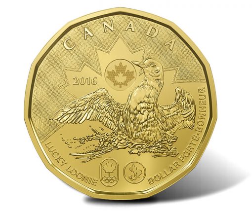 Canadian 2016 Lucky Loonie, reverse