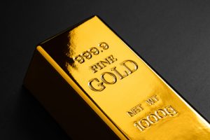 closeup of gold bullion