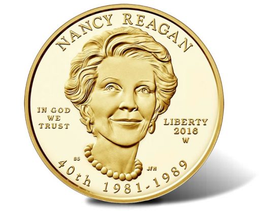 2016-W $10 Proof Nancy Reagan First Spouse Gold Coin, Obverse