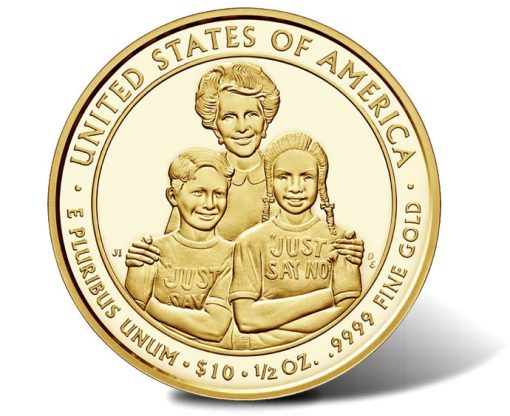 2016-W $10 Proof Nancy Reagan First Spouse Gold Coin, Reverse