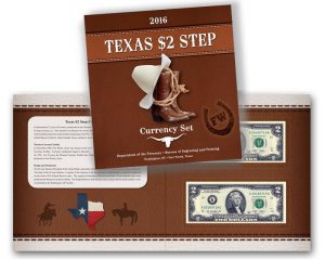 Texas $2 Step Currency Set Features Matching Serial Numbers