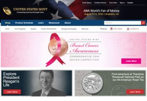 US Mint Website, Breast Cancer Design