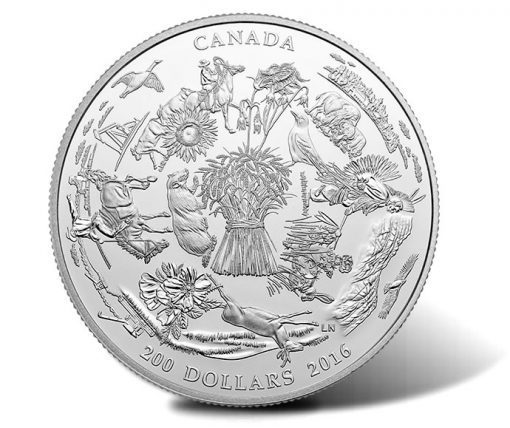 2016 $200 Canada's Vast Prairies Silver Coin