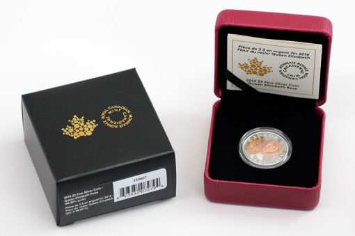 2016 Queen Elizabeth Rose Silver Coin and Case