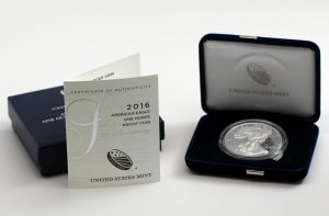 2016-W 30th Anniversary Proof American Silver Eagle and Case